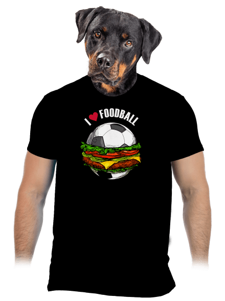 Foodball pánske tričko Black