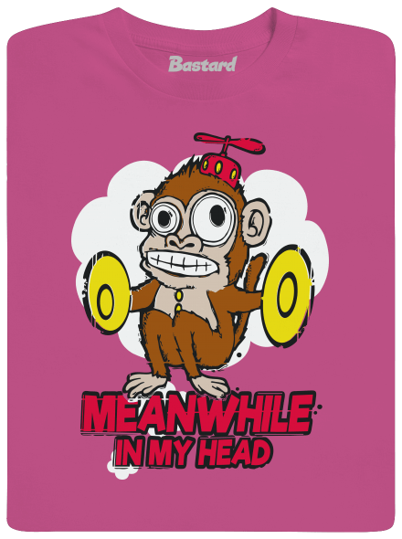 Monkey in my head detské tričko Fuchsia