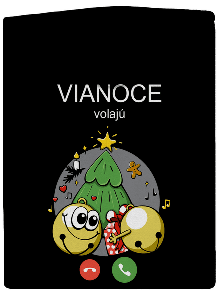 Vianoce volajú pánska mikina na zips Black