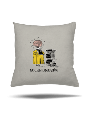 Milujem literatúru vankúš Stracciatella