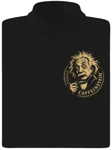 Caffeinstein pánska polokošeľa Black