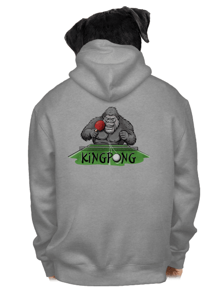 King pong pánska mikina na zips Light Melange