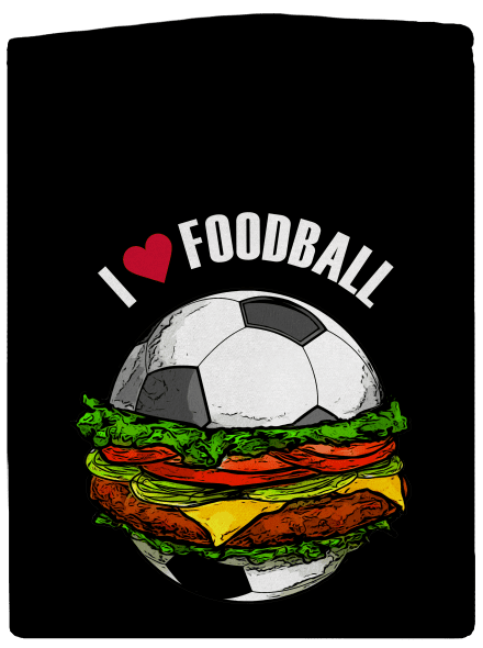 Foodball pánska mikina na zips Black