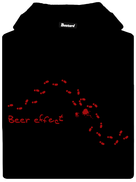 Beer effect! pánska mikina klokanka Black