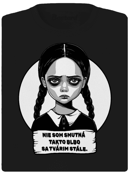 Nie som smutná dámske športové tričko Black