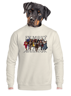 Filmový maratón unisex mikina bez kapucne Off White