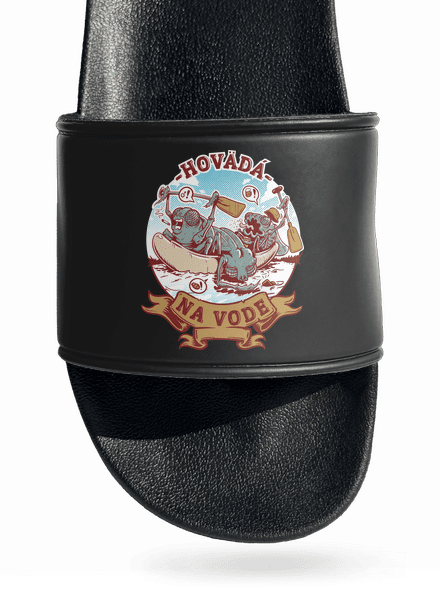 Hovädá na vode šľapky Black