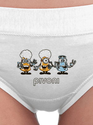 Pivoni dámske nohavičky White