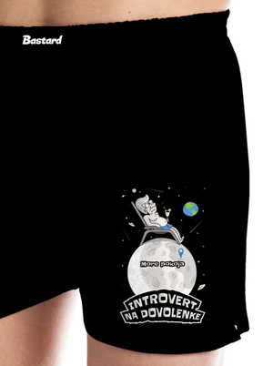 Introvert na dovolenke pánske trenky Black