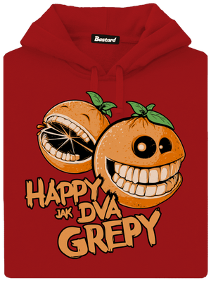 Happy grepy dámska mikina klokanka Red Mal