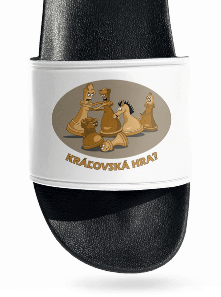 Kráľovská hra šľapky White
