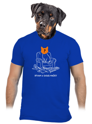 Bývam u svojej mačky pánske tričko Royal Blue