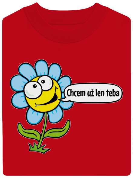 Chcem už len teba unisex mikina bez kapucne Red