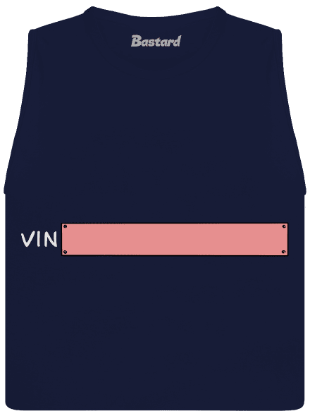 Osobný VIN kód dámske tielko voľné Navy