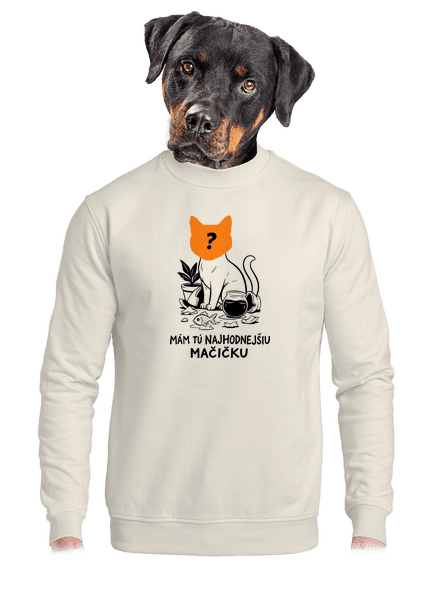 Mám najhodnejšiu mačičku unisex mikina bez kapucne Off White