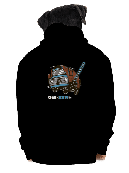 Obi Van pánska mikina na zips Black
