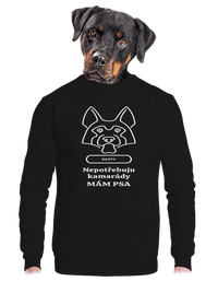 unisex mikina bez kapucne