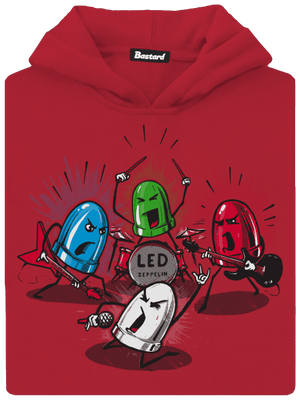 Led Zeppelin detská mikina klokanka Fire Red