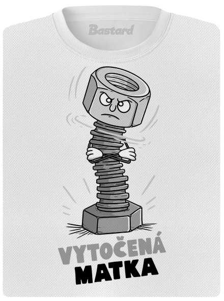 Vytočená matka dámske športové tričko White