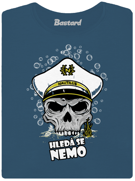 Kapitán Nemo dámske tričko prémium Petrol Blue