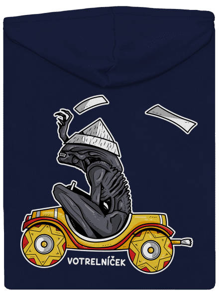 Votrelníček pánska mikina na zips Navy