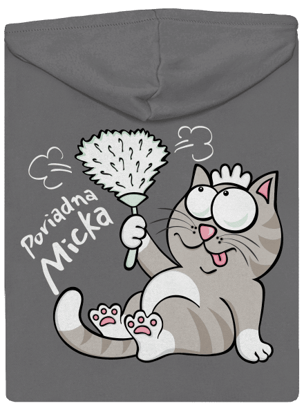 Macko a Micka dámska mikina na zips Steel Gray