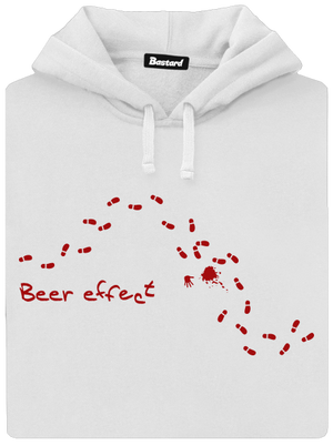 Beer effect! dámska mikina klokanka White