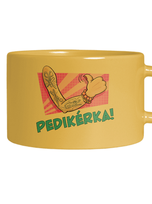 Pedikérka hrnček makronka Yellow Macaron