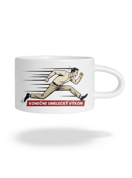 Umelecký výkon hrnček makronka White