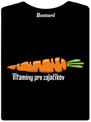 Vitamíny pre zajačikov dámske tričko s lemom Black