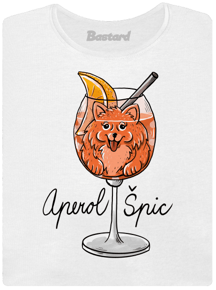 Aperol Špic dámske tričko s lemom White