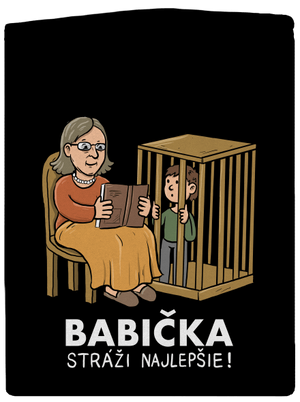 Babička stráži najlepšie dámska mikina na zips Black