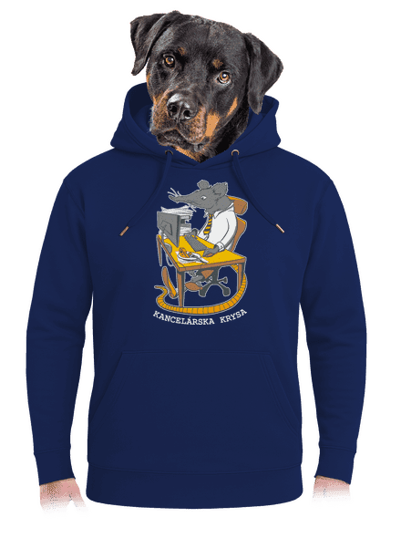 Kancelárska krysa unisex mikina premium Navy