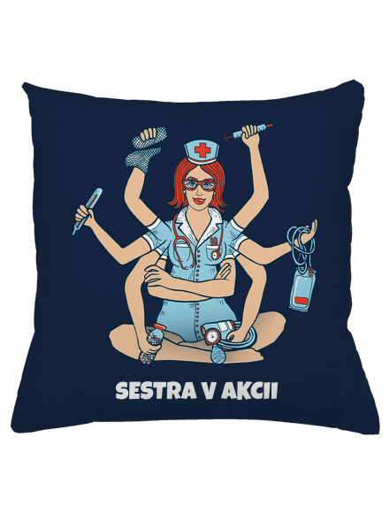 Sestra v akcii vankúš Dark Navy