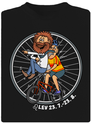 Cyklistický horoskop: Lev detské športové tričko Black