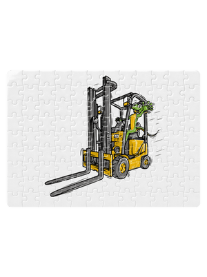 Ještěrka puzzle White