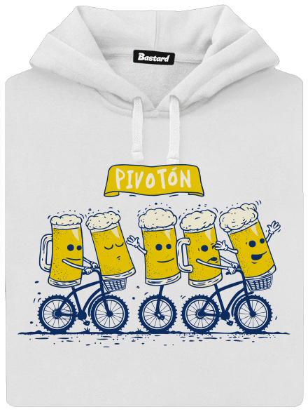 Pivotón dámska mikina klokanka White