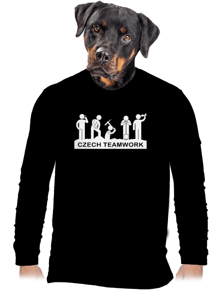 Czech Teamwork pánske dlhý rukáv Black
