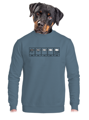 Predpoveď počasia unisex mikina bez kapucne Nordic Blue