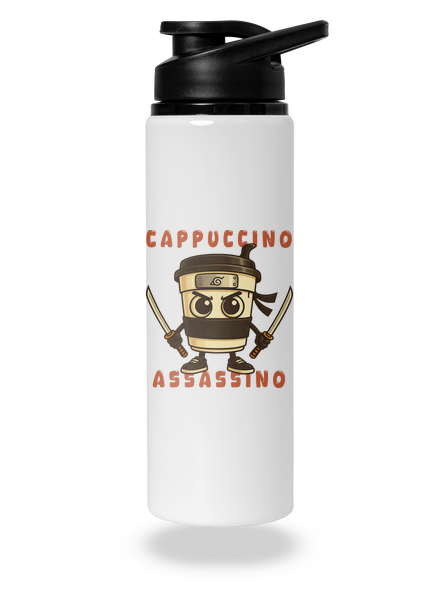 Cappuccino Assasino – Italian Brainrot flaša na vodu White