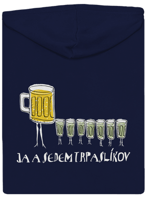 Ja a sedem trpaslíkov pánska mikina na zips Navy