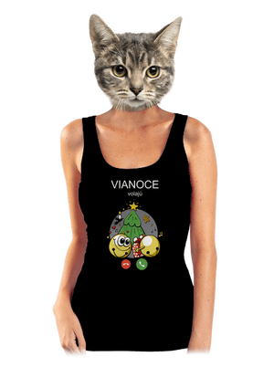 Vianoce volajú dámske tielko klasické Black