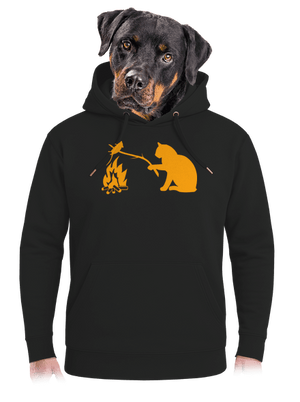 Mačka a myš unisex mikina premium Dark Black