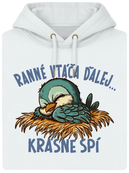 Ranné vtáča spí unisex mikina premium Snowwhite