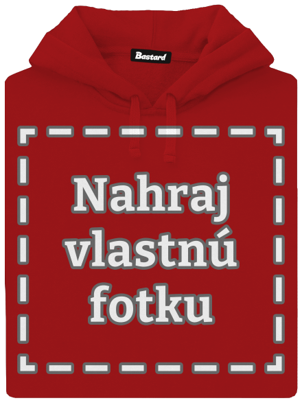 Vlastná potlač dámska mikina klokanka Red Mal
