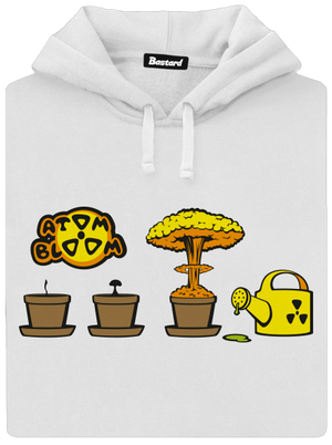 Atom bloom dámska mikina klokanka White