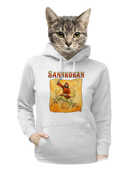 Sanskokan dámska mikina klokanka White