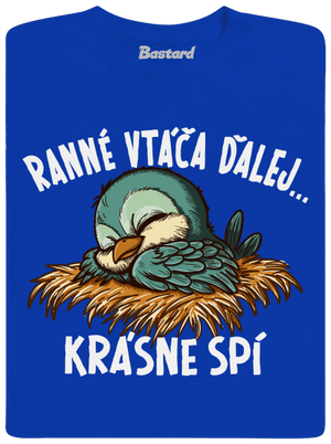 Ranné vtáča spí pánske tričko Royal Blue
