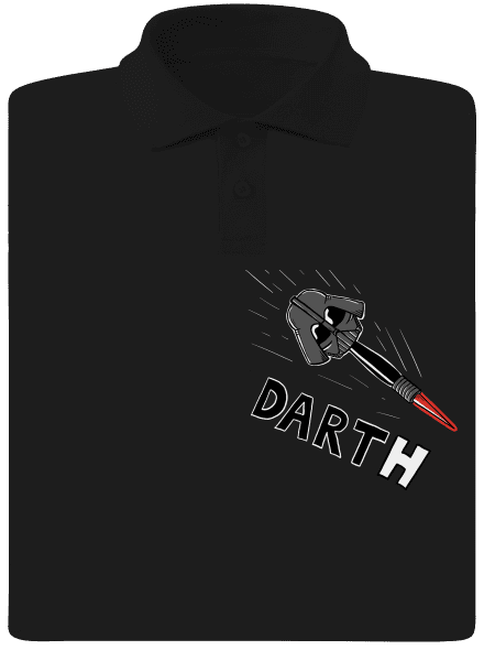 Dart(h) pánska polokošeľa Black