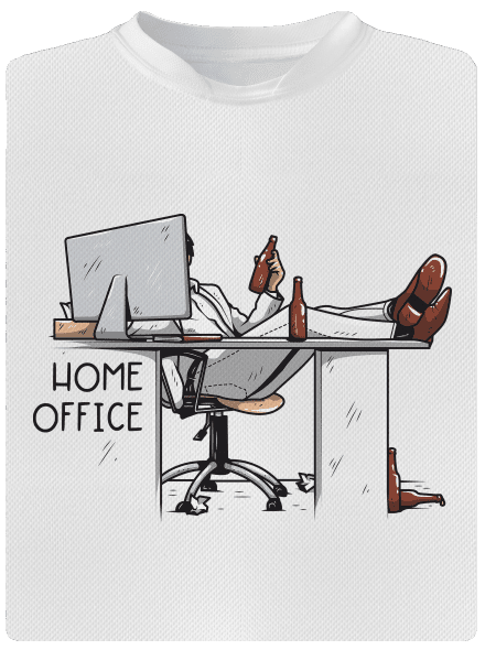 Home Office pánske športové tričko White